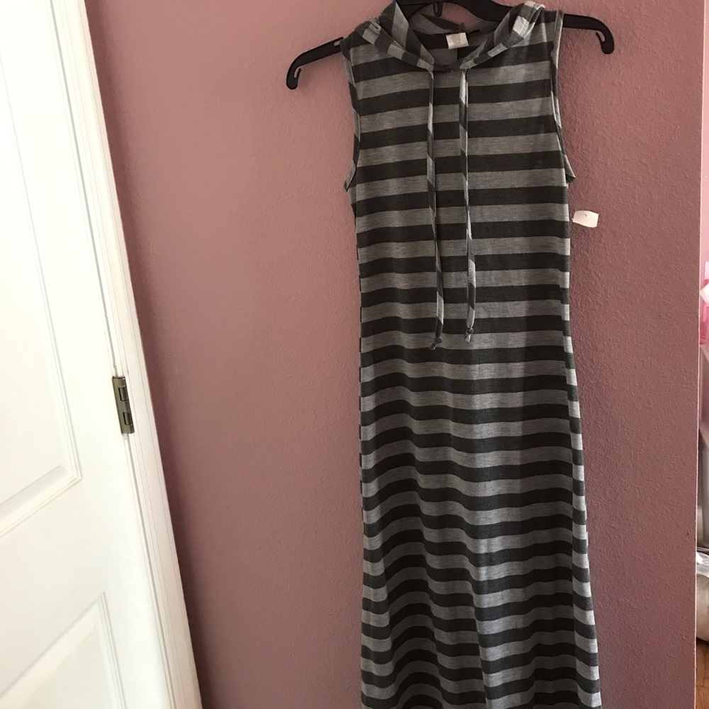 Long Gray Dress w/ Hood